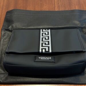 Versace Black and Gray Toiletry Bag